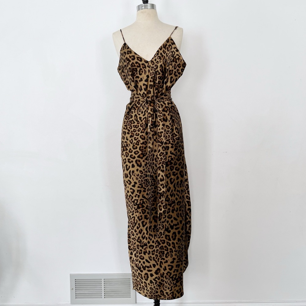 Banana Republic 100% Silk Leopard Print Slip Maxi Dress | LG - Picture 6 of 7